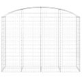 vidaXL Oblúkový gabionový kôš 200x50x140/160 cm pozinkované železo