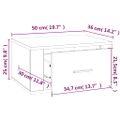 vidaXL Nástenné nočné stolíky 2 ks biele 50x36x25 cm