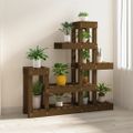 vidaXL Stojan na rastliny medovohnedý 92x25x97 cm masívna borovica
