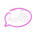 Neon LED Light HELLO pink white Bat + USB FLNE15 Forever Light