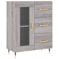 vidaXL Vysoká skrinka sivý dub sonoma 69,5x34x180 cm spracované drevo
