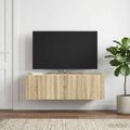 vidaXL Nástenná TV skrinka 98 x 31 x 30 cm Dub sonoma Kompozitné drevo