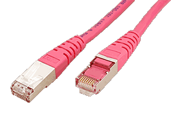 S/FTP patchkabel kat. 6, 0,3m, ružová