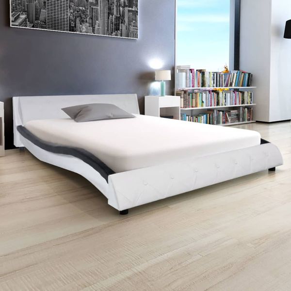 vidaXL Posteľ s matracom, pamäťová pena, umelá koža 140x200 cm