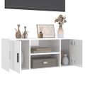 vidaXL TV skrinka lesklá biela 100x35x40 cm spracované drevo