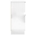vidaXL Komody 2 ks lesklé biele 30x30x70 cm spracované drevo
