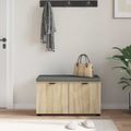 vidaXL Predsieňová lavica s vankúšom Sonoma dub 80 x 38 x 46 cm