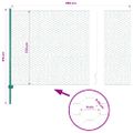 vidaXL Drôtené pletivo so stĺpikmi zelené 25x1,5 m oceľové