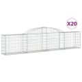 vidaXL Oblúkový gabionový kôš 20 ks 300x30x60/80 cm pozinkované železo