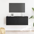 vidaXL Nástenné skrinky 2 ks čierne 45x30x35 cm masívna borovica