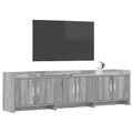 vidaXL TV skrinka 168 x 33 x 47 cm Sivý Sonoma Kompozitné drevo