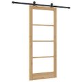 vidaXL Posuvné dvere ORKDAL 86 x 198,5 cm Prírodná a čierna