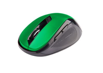 C-TECH Myš WLM-02/Ergonomická/Optická/Pre pravákov/1 600 DPI/Bezdrôtová USB/Čierna-zelená