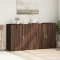 vidaXL Komody 2 ks hnedý dub 79x38x80 cm kompozitné drevo