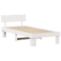 vidaXL Rám postele Biela 80 x 200 cm Masívne borovicové drevo