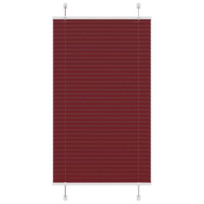 vidaXL Plisovaná roleta bordová červená 75x100 cm šírka látky 74,4 cm polyester