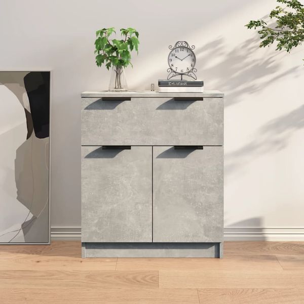 vidaXL Komoda betónová sivá 60x30x70 cm spracované drevo