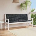 vidaXL Podložky na záhradnú lavičku 2ks čierne kocky 150x50x7 cm látka