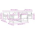 vidaXL Záhradná súprava gaučov 7 ks Prírodná a svetlosivá