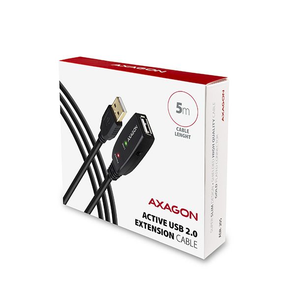 AXAGON ADR-205, USB 2.0 A-M -> A-F aktívny predlžovací / repeater kábel, 5 m