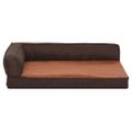 vidaXL Ergonomický matrac pre psa 90x64 cm ľanový vzhľad flís hnedý