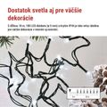 LED vianočná reťaz, 18 m, vonkajšia aj vnútorná, studená biela, programy, časovač