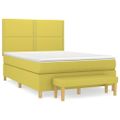 vidaXL Boxspring posteľ s matracom svetlozelená 140x190 cm látka