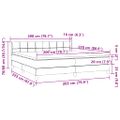vidaXL Posteľný rám boxsping s matracom ružový 200x220 cm zamat