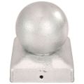 vidaXL Kryty na plotové stĺpiky 6 ks s guľou, pozinkovaný kov 71x71 mm