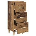vidaXL Servírovacia skriňa Staré drevo 34.5 x 34 x 90 cm