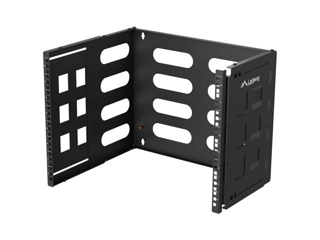 Skladací držiak pro montáž na stenu 19'' 8U 497x400/240 čierny lanberg