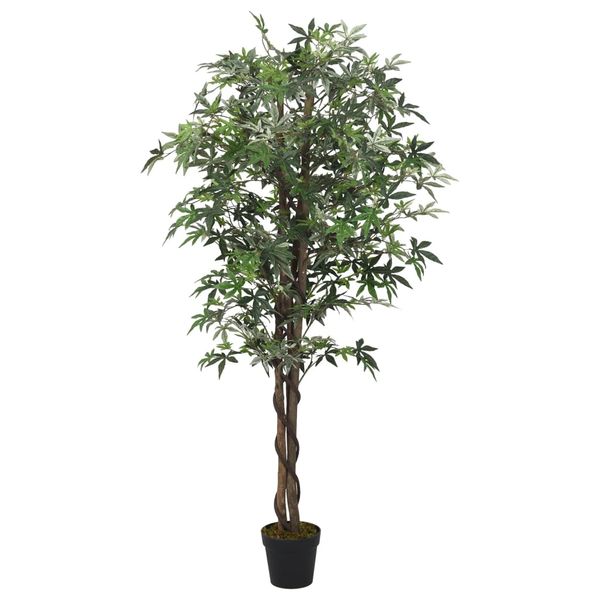 vidaXL Umelý javorový strom 504 listov 150 cm zelený