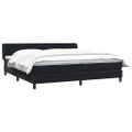 vidaXL Posteľný rám boxsping s matracmi čierna 200x220 cm zamat