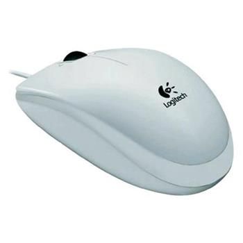 Logitech myš B100, optická, 3 tlačidlá, biela, 800dpi