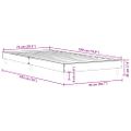 vidaXL Posteľný rám bez matraca dub sonoma 75x190 cm kompozitné drevo