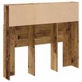 vidaXL Skrinka na čelo postele staré drevo 120x19x103,5 cm komp. drevo
