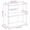 vidaXL Knižnica s 3 policami staré drevo 60x30x80 cm kompozitné drevo