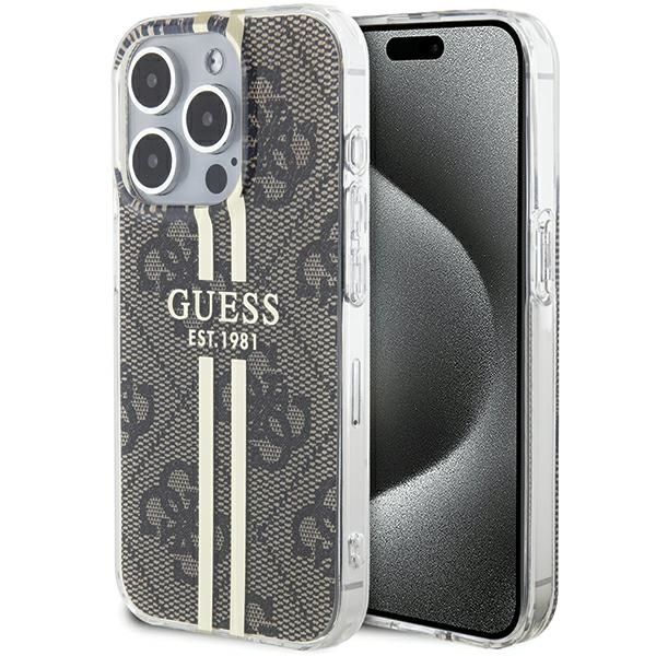 Puzdro Guess pre iPhone 15 Pro Max 6,7" GUHCP15XH4PSEGW hnedá HC IML 4G GOLD STRIPE