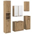 vidaXL Sada kúpeľňového nábytku 5 pcs Remeselný dub Kompozitné drevo