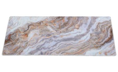 AROZZI ZONA Mousepad XL White Marble/ XL podložka na stůl/ 900x420x4 mm/ voděodolná Podložka pod myš, 900×420×4mm, mikrovlákno, protiskluzová guma, vodeodolná, barva bílý mramor