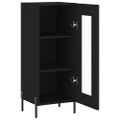 vidaXL Komoda čierna 34,5x34x90 cm spracované drevo