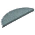 vidaXL Schodové rohože 15 ks 56x17x3 cm morsko modré polkruhové