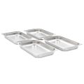 vidaXL Gastronádoby 4 ks, GN 1/1, 65 mm, nehrdzavejúca oceľ