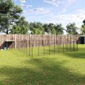 vidaXL Koterec pre psy čierny 31,46 m² oceľ
