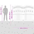 vidaXL Záhradný plot KAMPEN 240 x 228 cm Povrchovo upravená oceľ Sivá