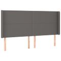 vidaXL Boxspring posteľ s matracom a LED sivá 180x200 cm umelá koža