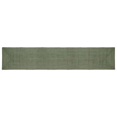 vidaXL Kusové koberce Obdĺžnikový Olivovo zelená 60 x 400 cm Juta