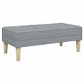vidaXL lavička s vankúšom Svetlosivá 113 x 57 x 39 cm látka