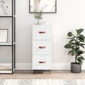 vidaXL Komoda lesklá biela 34,5x34x90 cm spracované drevo
