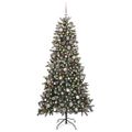 vidaXL Umelý vianočný stromček Zelená 240 cm PVC, plast a oceľ